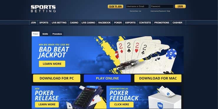 SportsBetting.ag Homepage - Online Poker Massachusetts