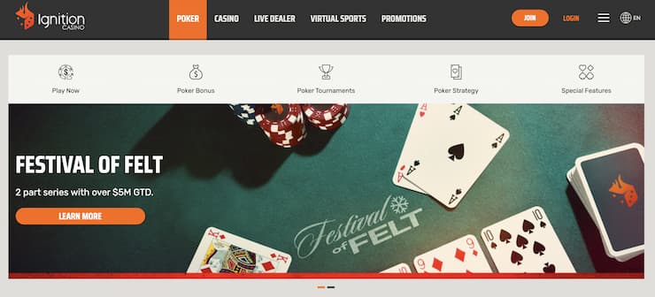 Ignition Poker in Illinois Homepage