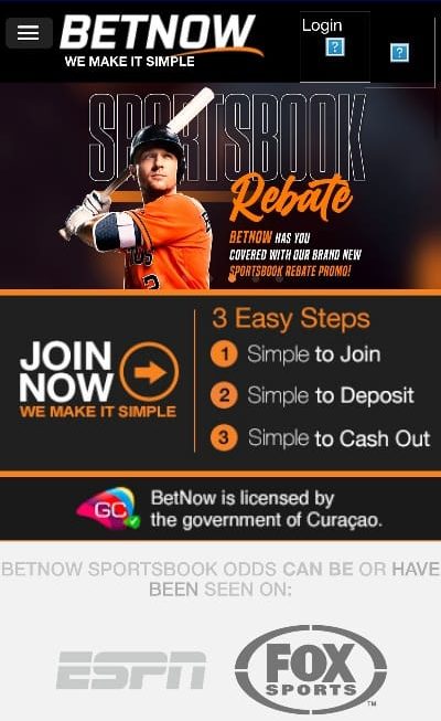 BetNow on mobile