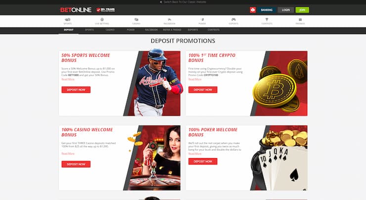 California sportsbook sign up promotions betonline