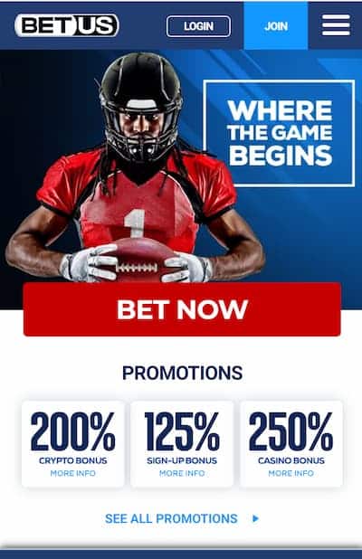 Alabama sports betting app BetUS tv