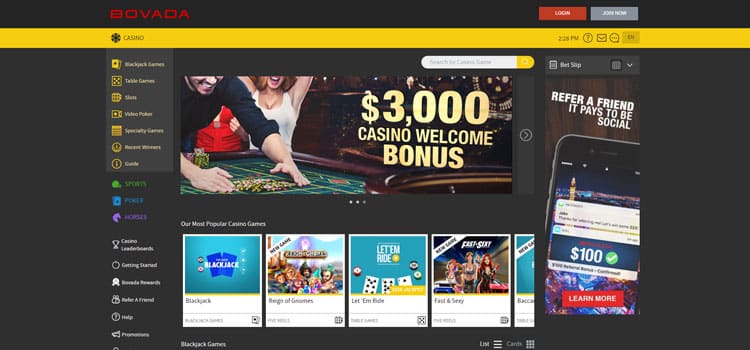 bovada casino arizona homepage