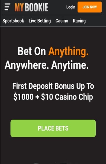 MyBookie AK sports betting app homepage