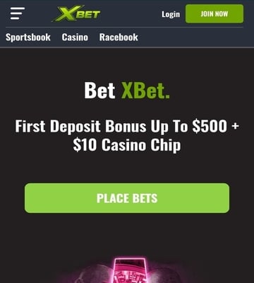 Xbet HI Betting App homepage