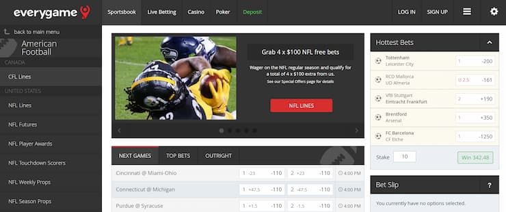 Everygame - Among the Most User-friendly North Carolina Sportsbooks