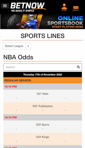 BetNow – Great NBA Betting App for Live Betting