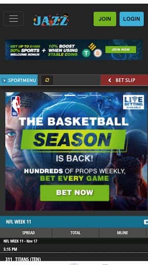 Jazzsports – Deep Prop Betting Markets for NBA Live Fixtures