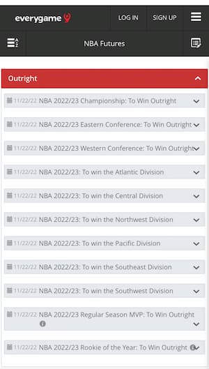 Everygame - Easy to Use NBA Betting App for Futures