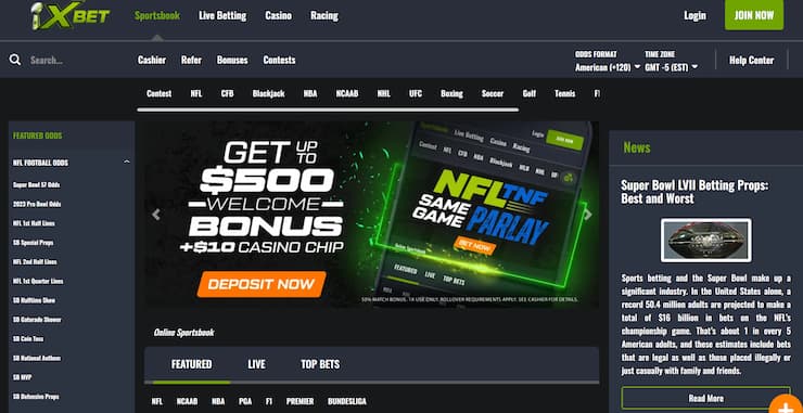 XBet - Home to Generous Live Online Sports Betting Welcome Bonus