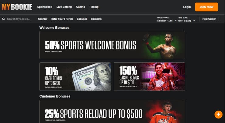 Mybookie - MA betting site welcome bonuses