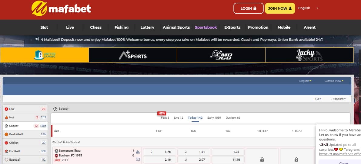 Mafabet sportsbook - Sports betting Philippine site