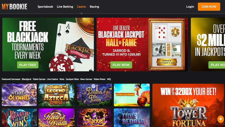 MyBookie Casino - No minimum deposit casino