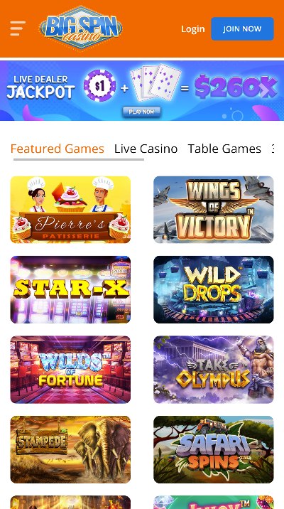 NJ casino apps - Big Spin Casino