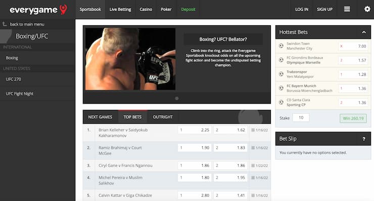 UFC Betting Apps 2022 - EveryGame