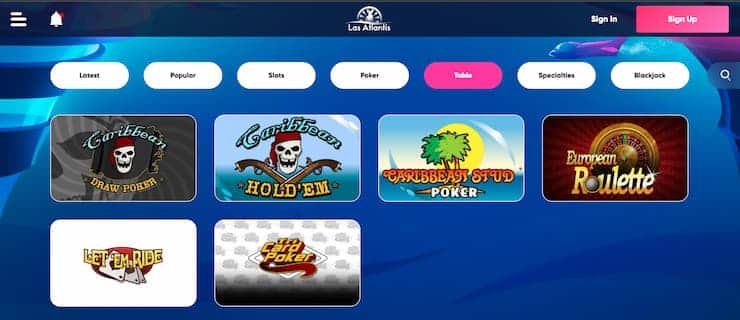 las atlantis - best US casinos online