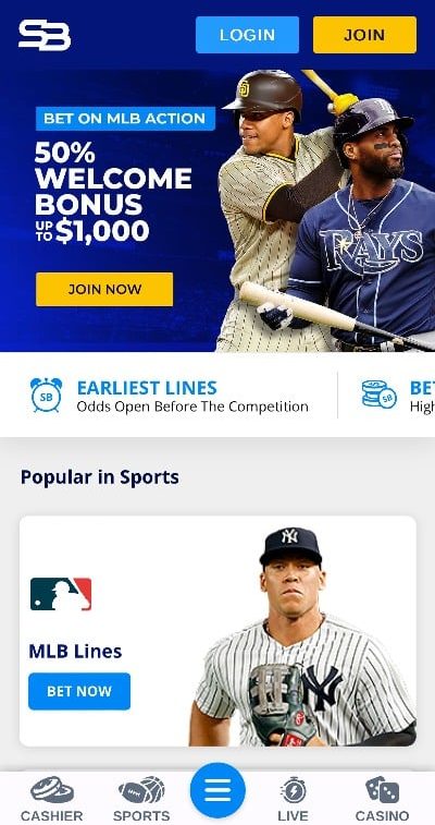 Sportsbetting.ag mobile betting app